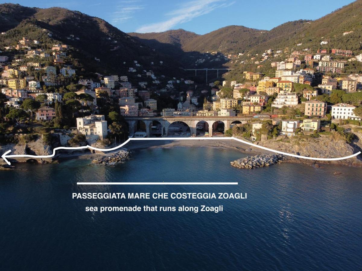 Apartament La Terrazza Sul Mare Zoagli Zewnętrze zdjęcie